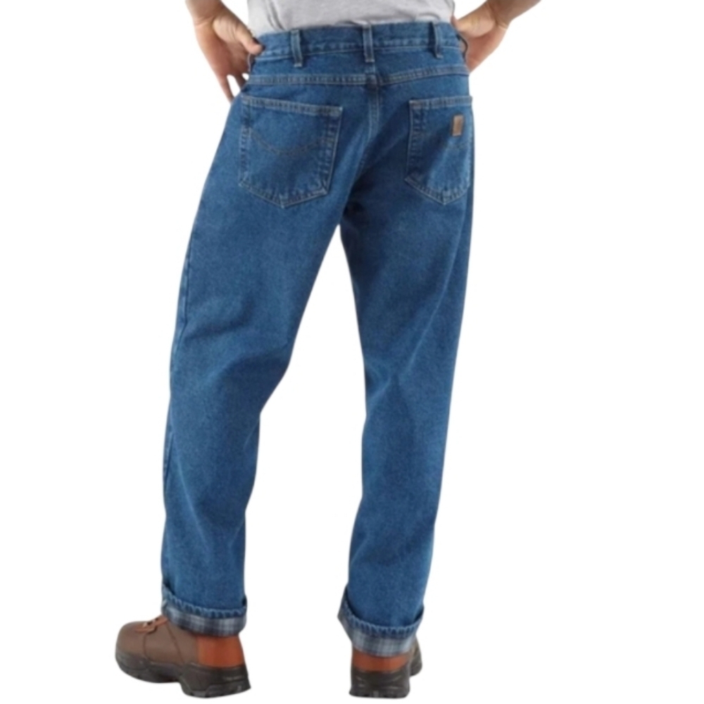 Carhartt Flannel Lined Denim Blue Jeans